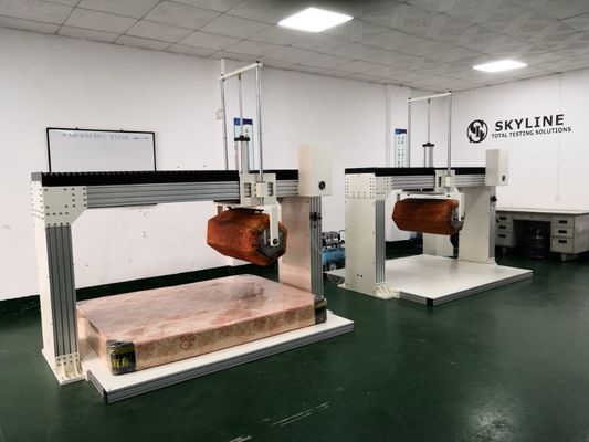 ASTM F1566 / EN1957 ماشین آزمایش رولاتور تشک جعبه ای با اندازه گیری کاهش ارتفاع